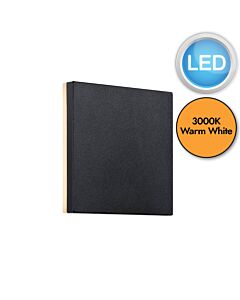 Nordlux - Artego Square - 46951003 - LED Black Opal Glass IP54 Outdoor Wall Washer Light