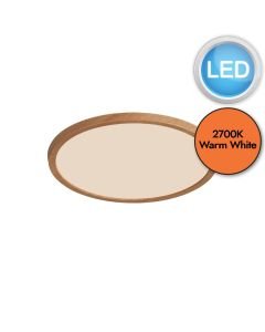 Nordlux - Oja 29 IP20 2700K Step-Dim - 47276004 - LED Wood Foil Flush Ceiling Light