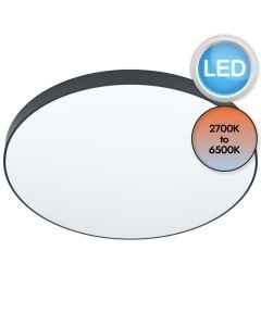 Eglo Lighting - Zubieta-A - 98896 - LED Black White Flush Ceiling Light
