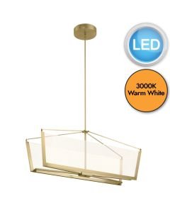 Quintiesse - Calters - QN-CALTERS-ISLE-CG - LED Champagne Gold Bar Ceiling Pendant Light
