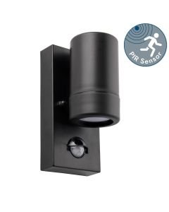 Saxby Lighting - Icarus - 81010 - Black Clear IP44 Outdoor Sensor Wall Light