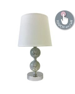 Mosaic Touch Lamp with White Shade