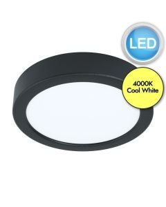 Eglo Lighting - Fueva 5 - 99233 - LED Black White Flush Ceiling Light