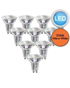 10 x 4.7W LED GU10 Dimmable Light Bulbs - Warm White