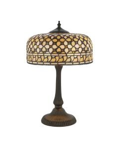 Interiors 1900 - Mille Feux - 64278 - Dark Bronze Tiffany Glass 2 Light Table Lamp