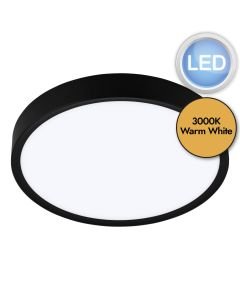 Eglo Lighting - Musurita - 98604 - LED Black White 6 Light Flush Ceiling Light