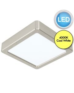 Eglo Lighting - Fueva 5 - 99252 - LED Satin Nickel White Flush Ceiling Light