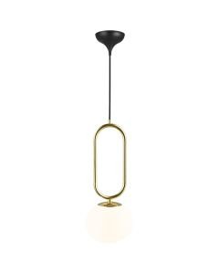 Nordlux - Shapes 27 - 2120023035 - Brushed Brass Opal Glass Ceiling Pendant Light