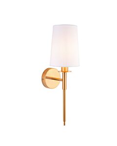 Carven - Vintage Brass White Wall Light