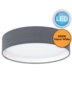 Eglo Lighting - Pasteri - 31592 - LED White Grey 3 Light Flush Ceiling Light