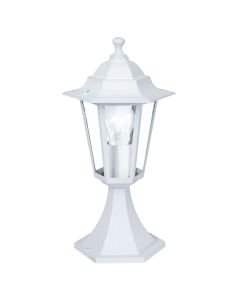 Eglo Lighting - Laterna 5 - 22466 - White Clear Glass IP44 Outdoor Post Light