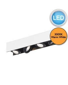 Eglo Lighting - Vidago - 39318 - LED White Black 4 Light Flush Ceiling Light