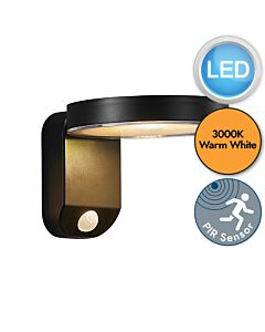 Nordlux - Rica Round - 2118141003 - LED Black White IP44 Solar Outdoor Sensor Wall Light