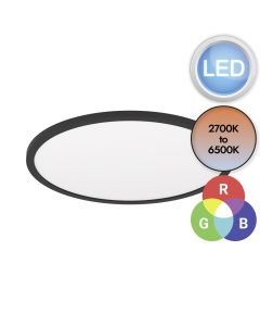 Eglo Lighting - Rovito-Z - 900092 - LED Black White Flush Ceiling Light