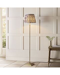 Endon Lighting - Lille - 118006 - Antique Brass Grey Floor Lamp
