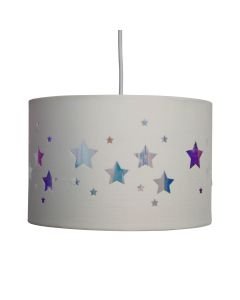 Clayton - White Easy Fit Fabric Pendant Shade with Star Cut Out