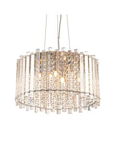 Endon Lighting - Hanna - 78699 - Clear Crystal Glass Chrome 5 Light Ceiling Pendant Light