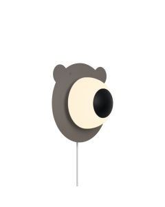 Nordlux - Bruna Bear - 2312951018 - Brown White Glass Plug In Wall Light