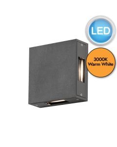 Konstsmide - Cremona - 7984-370 - LED Anthracite 4 Light IP54 Outdoor Wall Washer Light