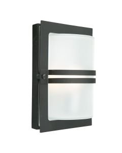 Norlys Lighting - Basel - BASEL-E27-BLK-F - Black Clear Glass IP54 Outdoor Wall Washer Light
