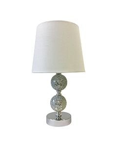 Mosaic Touch Lamp with White Shade