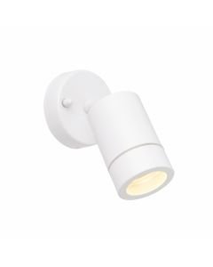 Saxby Lighting - Palin - 75443 - White Clear Glass IP44 Outdoor Wall Spotlight