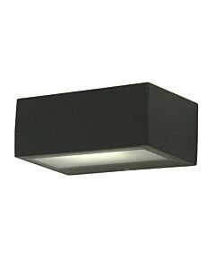 Lutec - Gemini - 5602734118 - Dark Grey Frosted Glass IP54 Outdoor Wall Washer Light