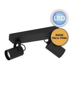 Eglo Lighting - Sorego - 900332 - LED Black 2 Light Ceiling Spotlight