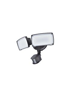 Lutec - Chimera - 7635432330 - LED Black Clear 2 Light IP54 Outdoor Sensor Floodlight