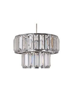 Beaded - Acrylic Crystal Prism Two Tier Pendant Shade
