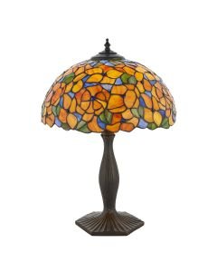 Interiors 1900 - Josette - 64209 - Dark Bronze Tiffany Glass Table Lamp
