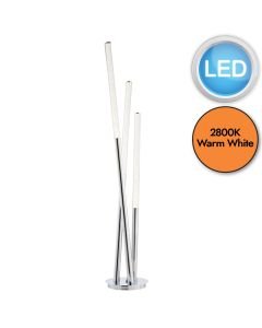 Endon Lighting - Glacier - 76731 - LED Stainless Steel Clear 3 Light Floor Lamp