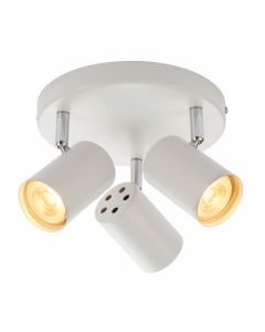 Saxby Lighting - Arezzo - 73685 - White Chrome 3 Light Ceiling Spotlight