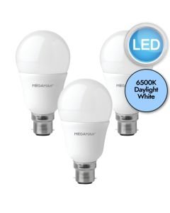 3 x 8.6W LED B22 Light Bulbs - Daylight White