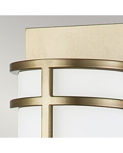 Feiss Lighting - Fusion - FE-FUSION2-PNBR - Natural Brass Opal Glass 2 Light Wall Washer Light