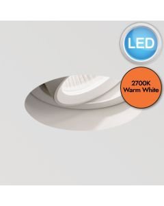 Astro Lighting - Trimless Round Adjustable LED 1248010 - Textured White Downlight/Recessed Spot Light