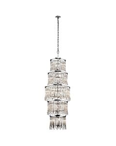 Kichler Lighting - Piper - KL-PIPER-18P-PC - Chrome Clear Crystal Glass 18 Light Chandelier