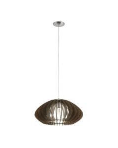 Eglo Lighting - Cossano 2 - 95261 - Satin Nickel Wood Ceiling Pendant Light