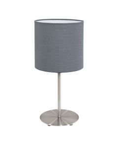 Eglo Lighting - Pasteri - 31596 - Satin Nickel Grey Table Lamp With Shade