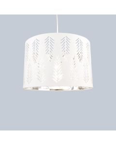 Spruce White Cut Out Shade with Chrome Inner