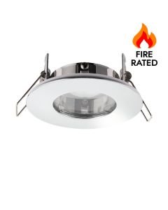 Saxby Lighting - Speculo - 79980 - Chrome Clear Glass IP65 Round Bathroom Recessed Fire Rated Ceiling Downlight