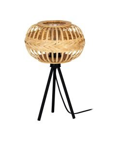 Eglo Lighting - Amsfield 1 - 43865 - Black Natural Wood Table Lamp
