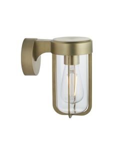 Bothy - Brushed Gold Outdoor Wall Light Clear Glass
