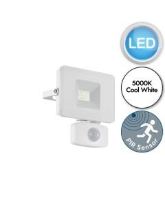 Eglo Lighting - Faedo 3 - 33156 - LED White Clear Glass IP44 Outdoor Sensor Floodlight