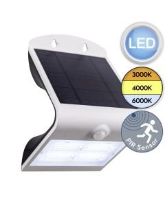 Eglo Lighting - Lamozzo - 98757 - LED White Clear IP54 Solar Outdoor Sensor Wall Light