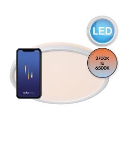 Nordlux - Liva Smart Color - 2110826101 - LED White IP54 Bathroom Ceiling Flush Light