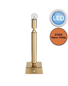 Endon Lighting - Trobridge Rechargeable - 110457 - LED Aged Brass Touch Base Only Table Lamp