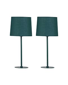 Colours - Set of 2 Dark Green 40cm Lamps