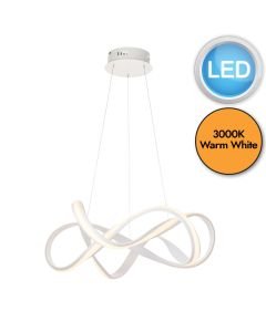 Endon Lighting - Synergy - 81893 - LED White Ceiling Pendant Light
