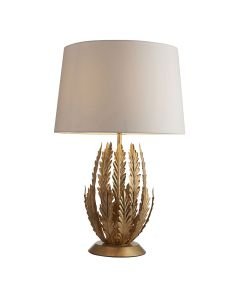 Endon Lighting - Delphine - 95037 - Gold Leaf Ivory Table Lamp With Shade